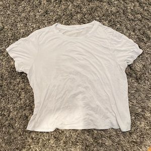 Light blue lulu lemon cropped tee